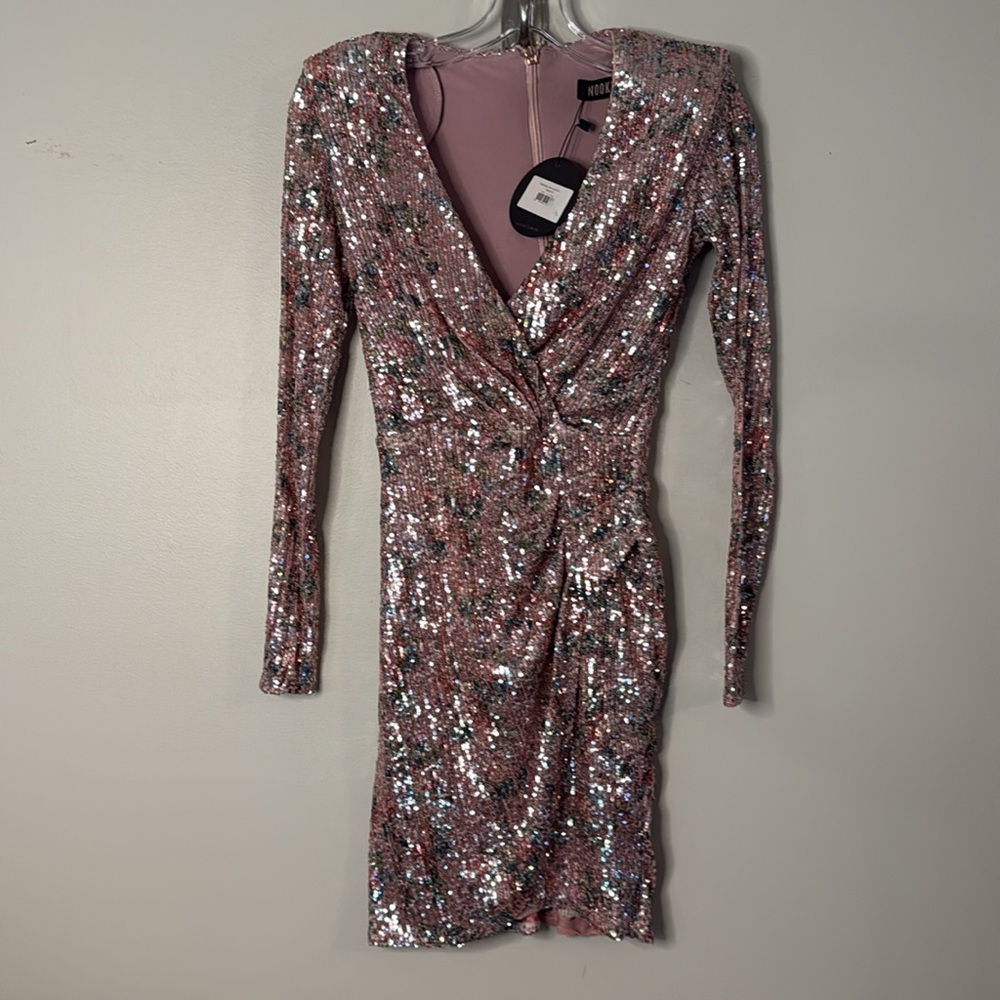 Nookie Forever Long Sleeve Sequin Mini Dress - Picture 3 of 10